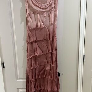 Elegant Pink Maxi Dress